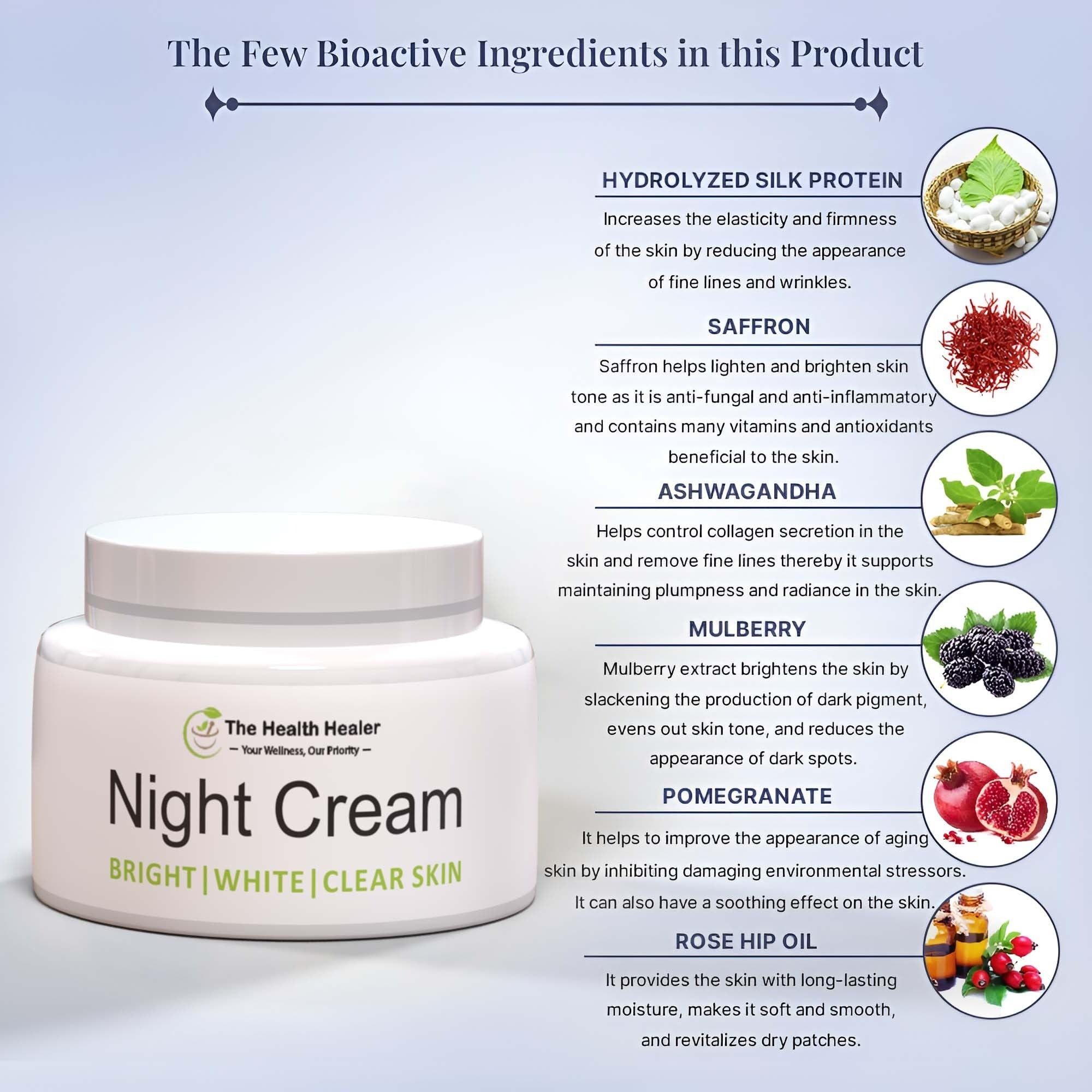 The Health Healer Night Cream, Smooth and Soften Your Skin, Revitalize Your Skin Overnight