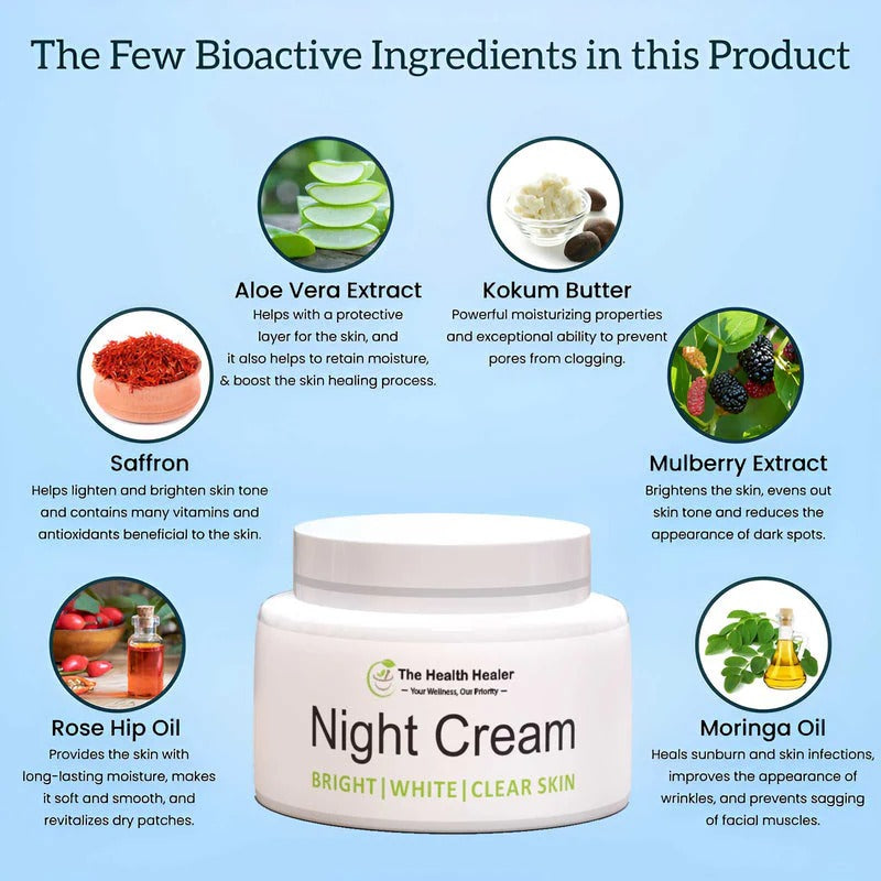 The Health Healer Night Cream, Smooth and Soften Your Skin, Revitalize Your Skin Overnight