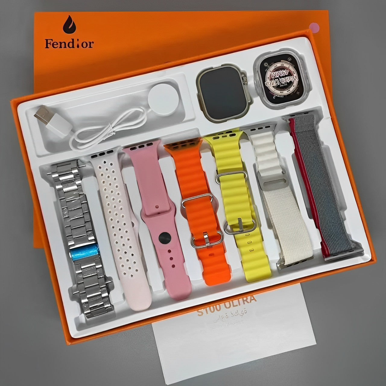 7 IN 1 ULTRA 2 SMARTWATCH SERIES 8 ( 7 STRAPS + SILICON CASE )