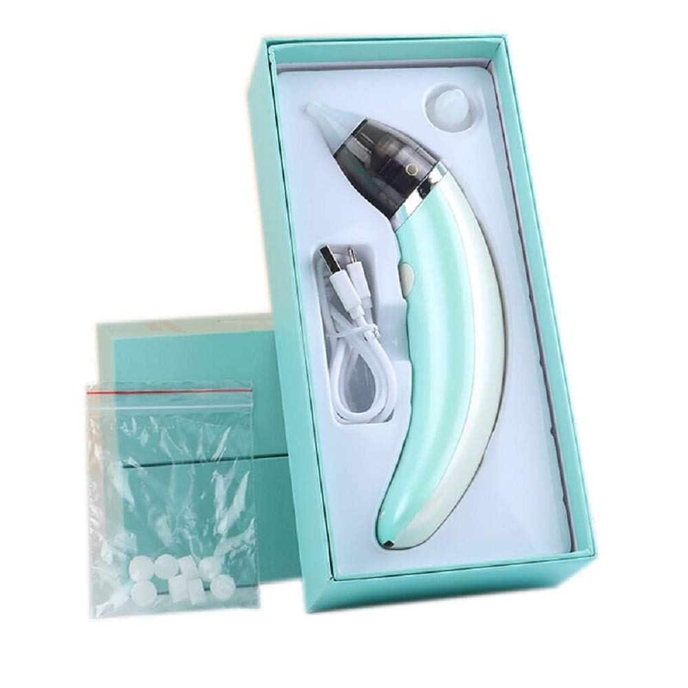 Electric Baby Nasal Aspirator with 2 Suction Levels and 16 Cotton Pads, USB Rechargeable Baby Nose Cleaner Baby Nose Sucker for Newborns, Toddlers, and Adult