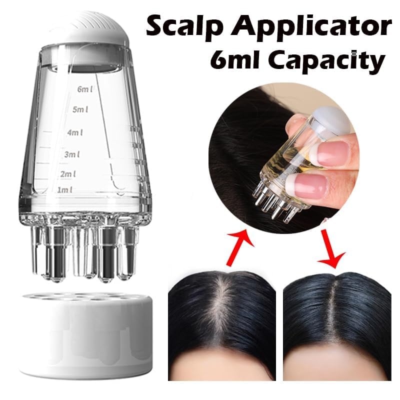 Hair Oil Applicator And Oil Massager For Scalp, Oil Applicator For Scalp, Root Comb applicator Bottle Scalp Massager Hair Growth, Hair Massager for Hair Growth, Ball Hair Oil Applicator Bottle