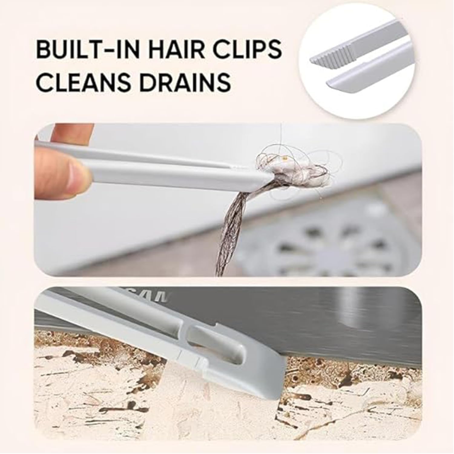 Multi-Function Rotating Crevice Cleaning Brush, 360-Degree Rotating Crevice Cleaning Brush, Hard Bristle Crevice Cleaning Brush, Crevice Gap Cleaning Brush Tool