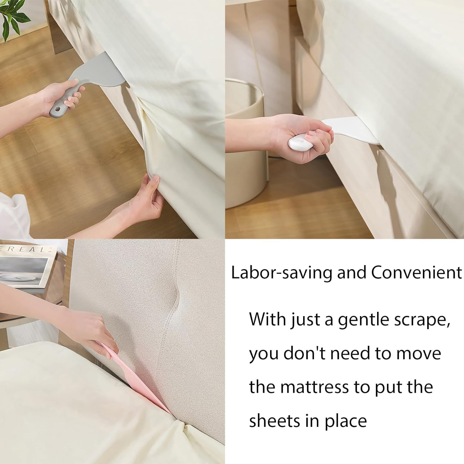 Extra Long Bed Sheet Tucker Tool for Making Your Bed Mattress Lifter for Changing Sheets Bed Sheet Holder No More Lifting The Mattress - Handy Bed Sheet Tightener for Hotel-Level Bedding