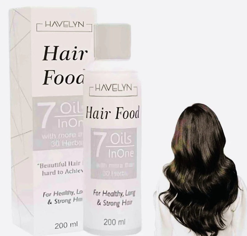 Havelyn 7 in 1 Hair Food Oil for Healthy, Long & Strong Hair, Anti Hair Fall Oil for Men & Women, Nourishing Hair Oil with 7 Essential Oils & 30 Ayurvedic Herbs, Original Hair Oil & Serums