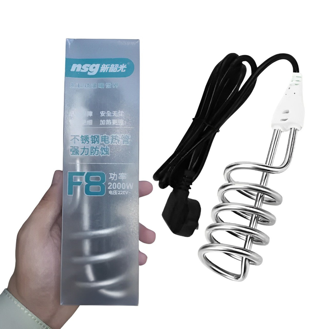 2000W Portable Electric Water Heating Rod, High-Power Immersion Water Heater, Water Heating and Boiling Electric Rod