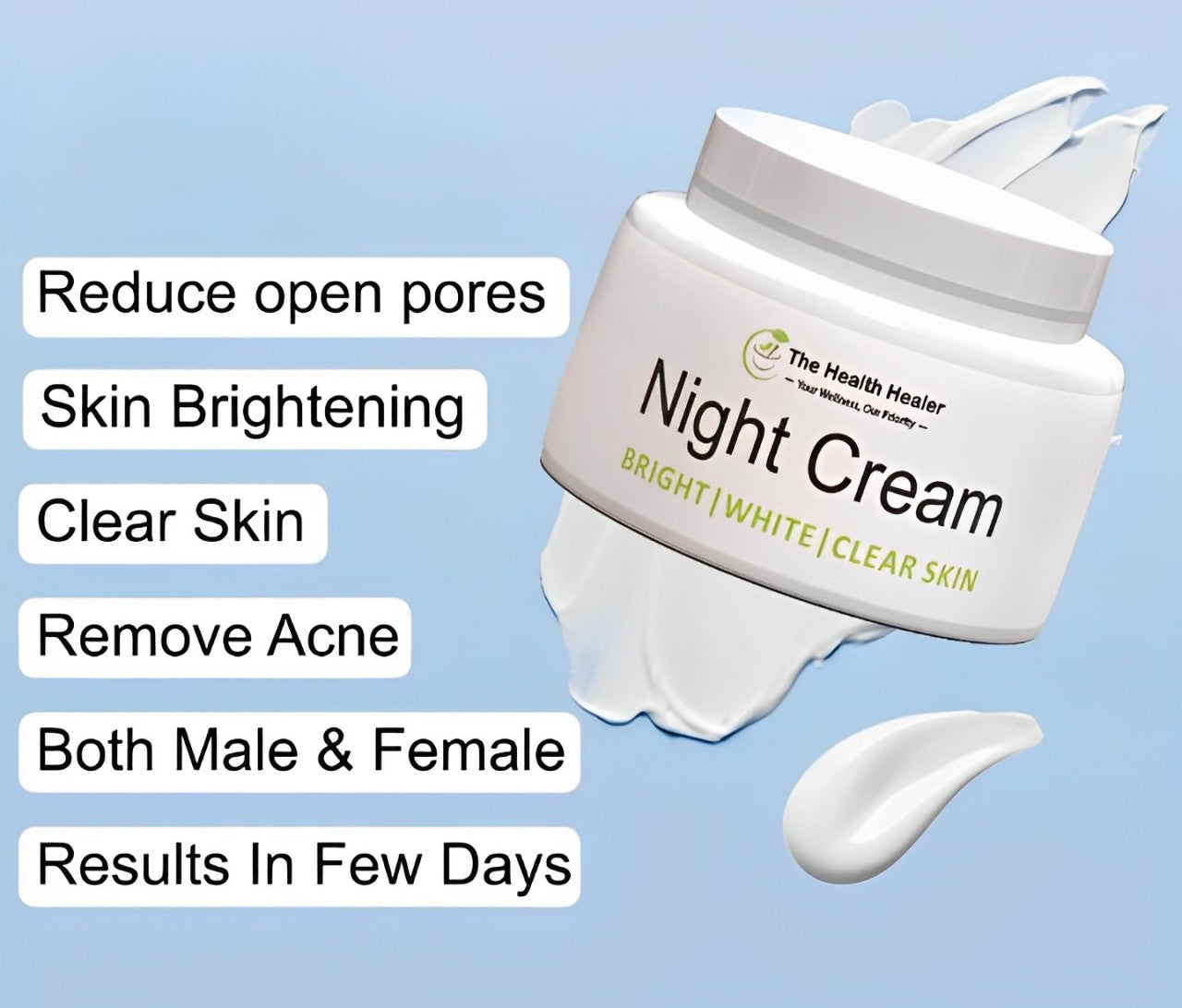 The Health Healer Night Cream, Smooth and Soften Your Skin, Revitalize Your Skin Overnight