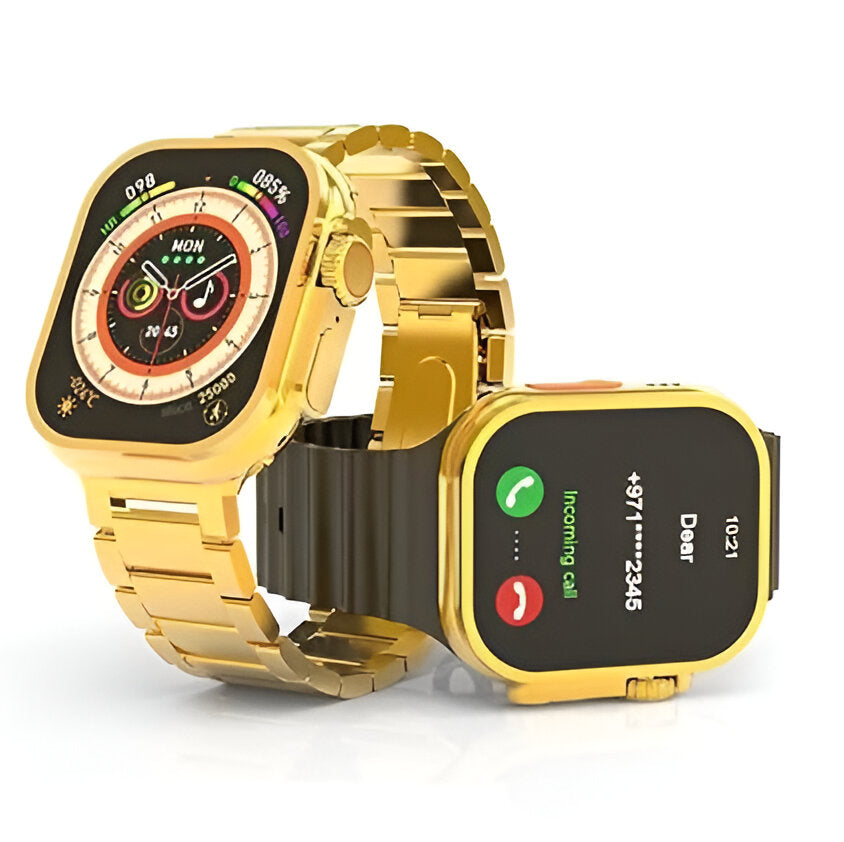 X90 Ultra 2 Max Golden Smartwatch - 2.2 Inch Big Display - Wireless Charging - 49mm - Men And Woman Wear